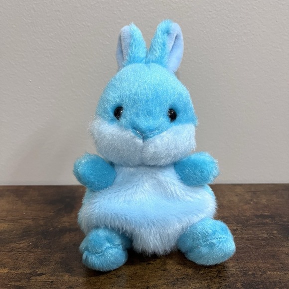 Aurora Other - Aurora Palm Pals Hoppy Teal Bunny Blue Bean Plush